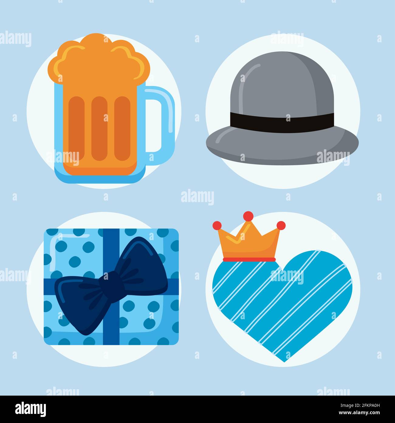 four fathers day celebration icons Stock Vector Image & Art - Alamy