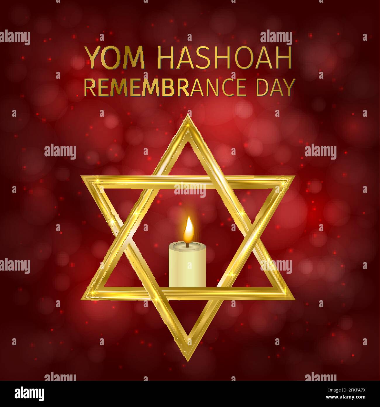 Yom Hashoah background. Holocaust Remembrance Day vector illustration