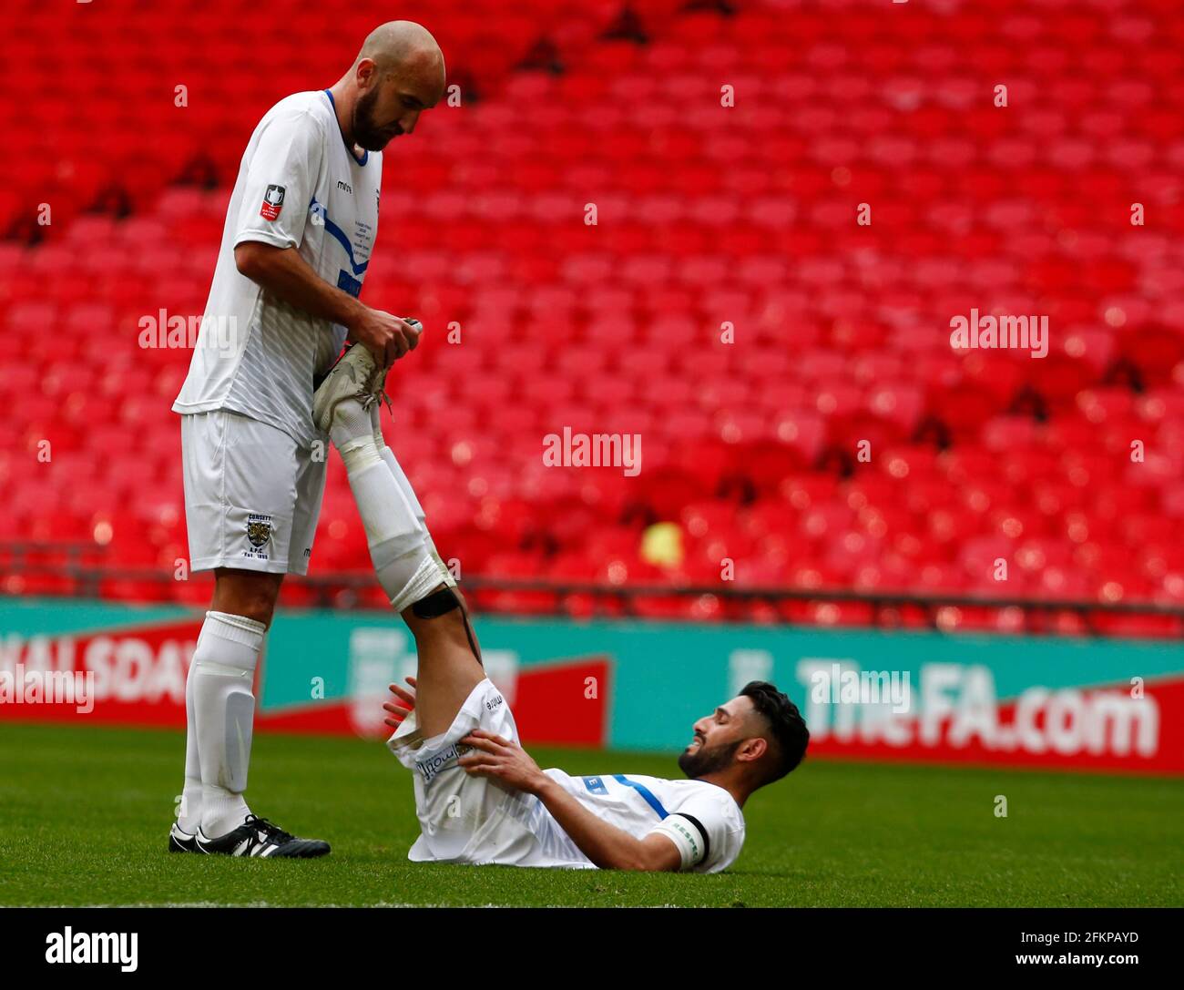 London, UK. 03rd May, 2021. LONDON ENGLAND - MAY 03: Arjun Purewal of Consett AFC during The 2019/2020 Buildbase FA Vase Final between Consett and Hebburn at Wembley Stadium on 03rd May, 2021 in London, England Credit: Action Foto Sport/Alamy Live News Stock Photo