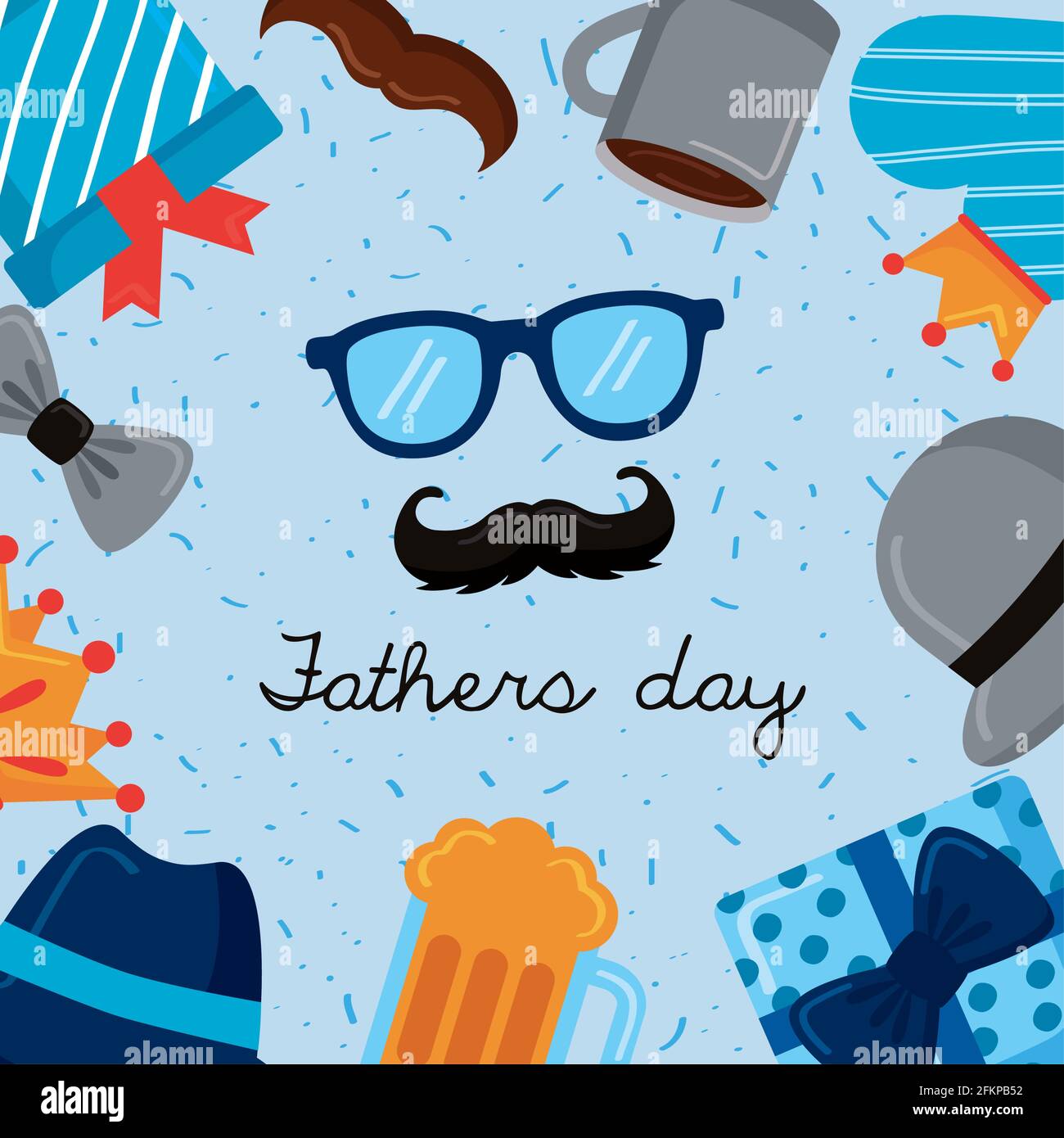 fathers day celebration icons frame Stock Vector Image & Art - Alamy
