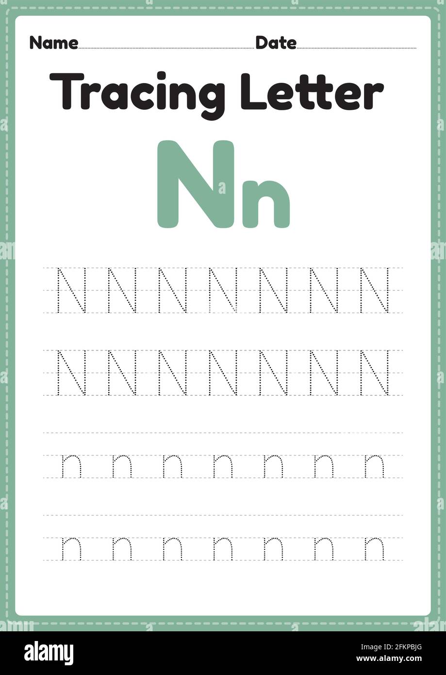 Alphabet Tracing Worksheet Stock Vector by ©nahhan 145233427