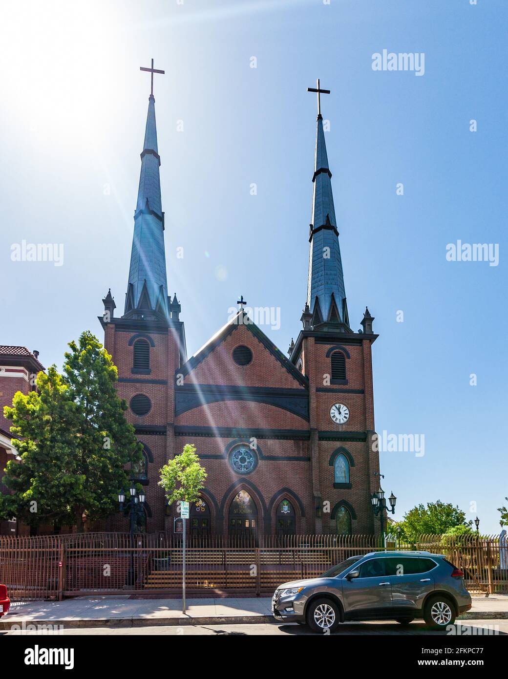 St.John the Baptist Catholic Church in Fresno California, May 2021 on a