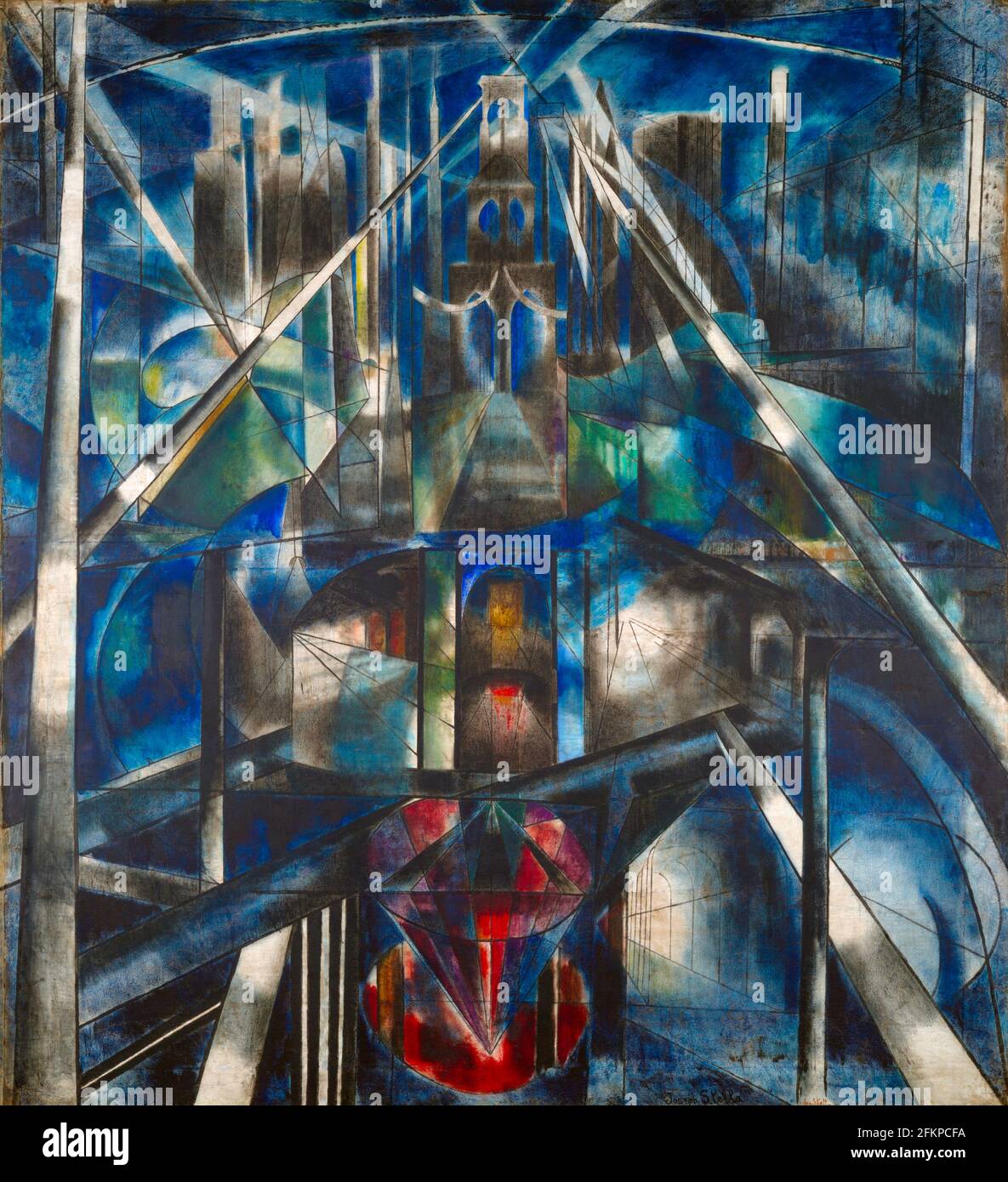 Joseph Stella artwork entitled Brooklyn Bridge Stock Photo Alamy