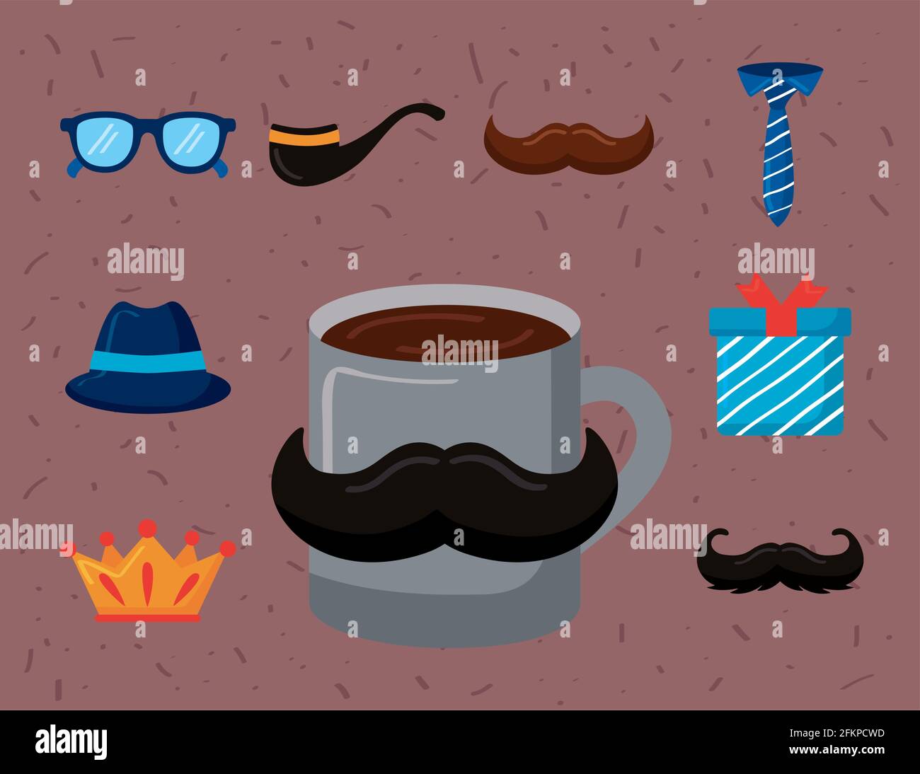 nine fathers day celebration icons Stock Vector Image & Art - Alamy