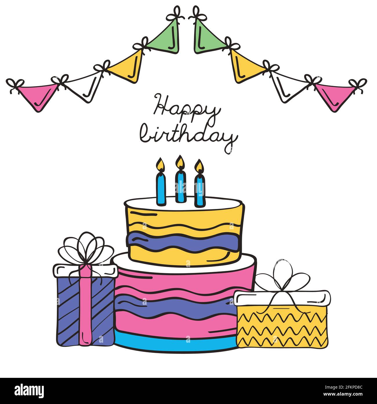 birthday lettering with gifts and cake Stock Vector Image & Art - Alamy birthday lettering with gifts and cake Stock Vector Image & Art - Alamy