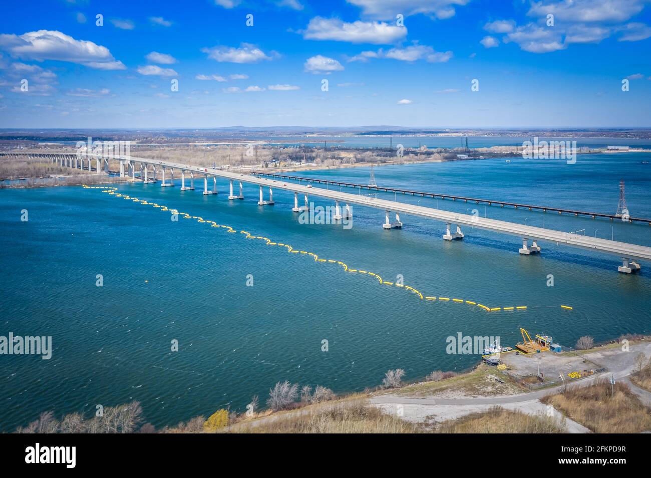Beauharnois from above Stock Photo