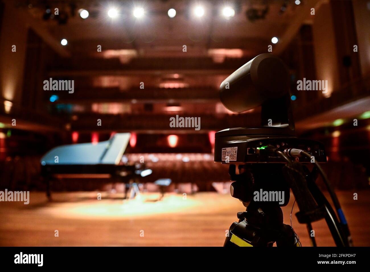 Illustration picture shows the Brussels' Flagey concert hall, ready to host  the Queen Elisabeth piano Competition 2021, Monday 03 May 2021. BELGA PHOT  Stock Photo - Alamy