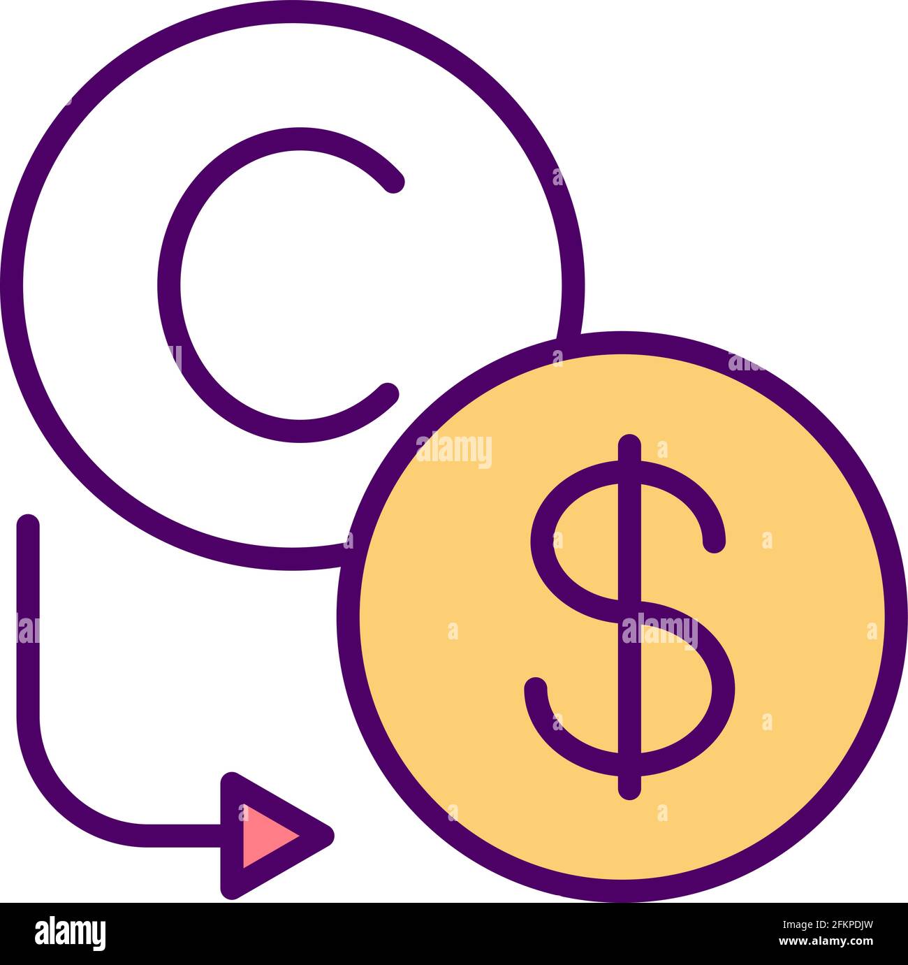 Selling copyrighted material RGB color icon Stock Vector Image & Art