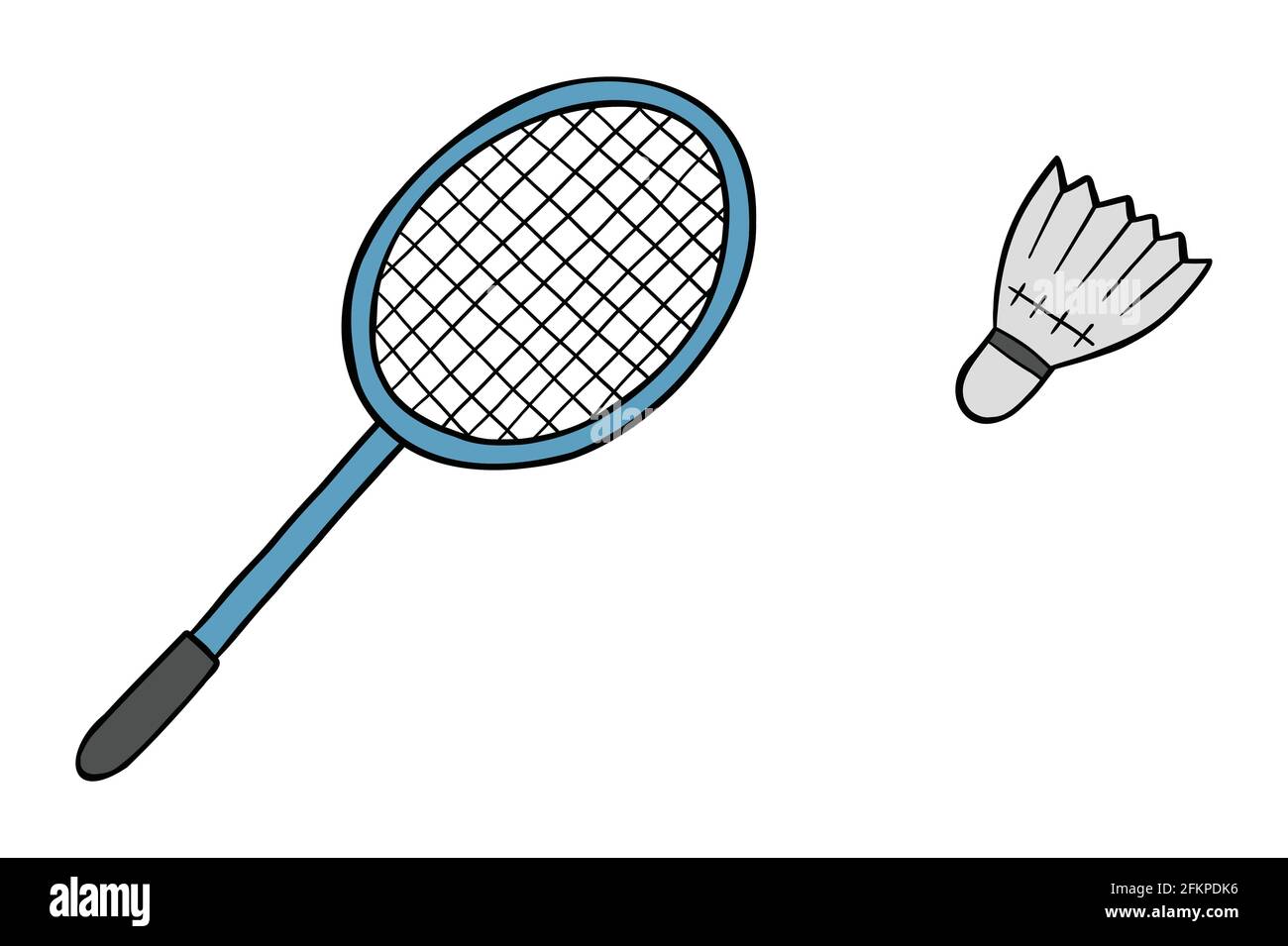 Cartoon vector illustration of badminton, racket and ball, shuttlecock  Stock Vector Image & Art - Alamy