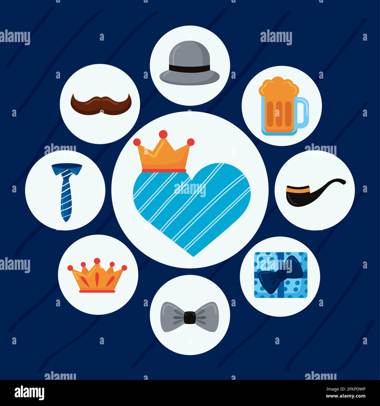 fathers day celebration icons around Stock Vector Image & Art - Alamy