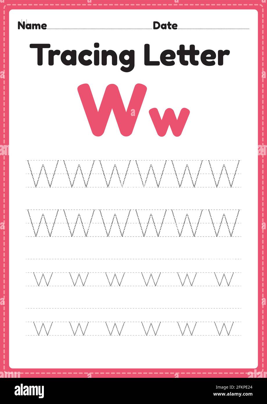 Learn the Letter W w - learn the alphabet - Academy Worksheets