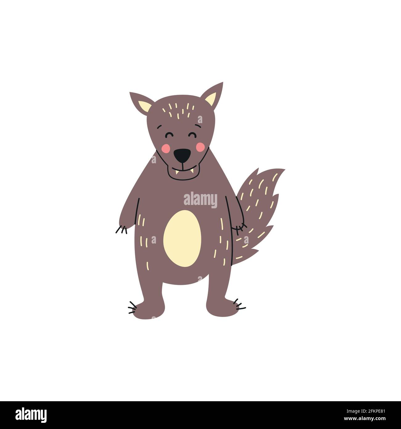 Wolf. Vector logo. wildlife Wild wolf Vector illustration Stock Vector