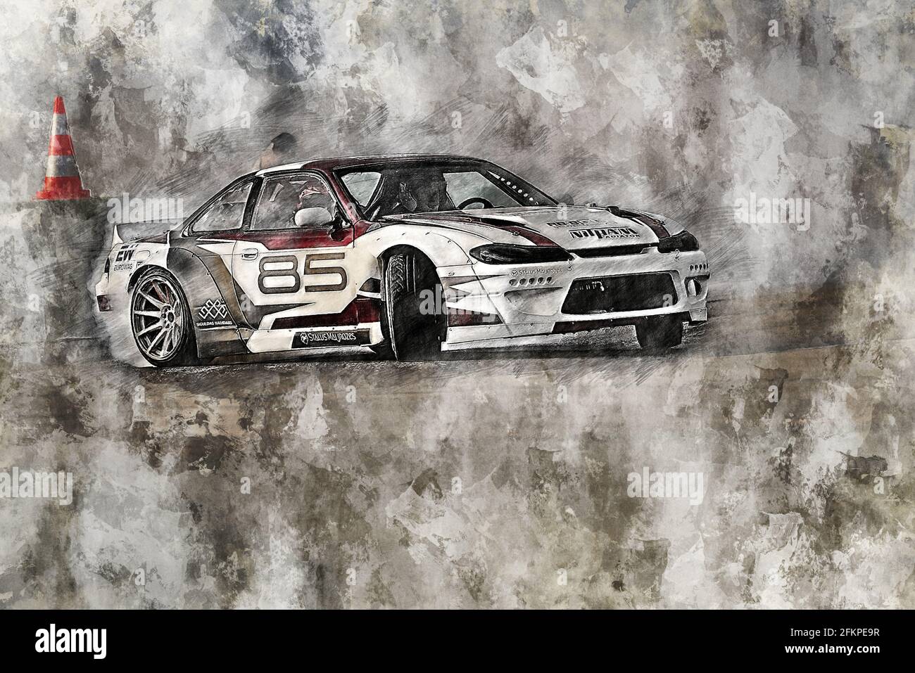 GT86 Drift car in action, drawing : r/Toyota