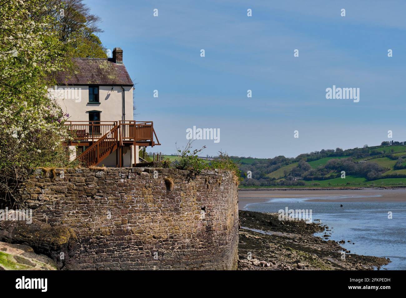 Dylan Thomas's Boathouse, Laugharne, Carmarthenshire Stock Photo