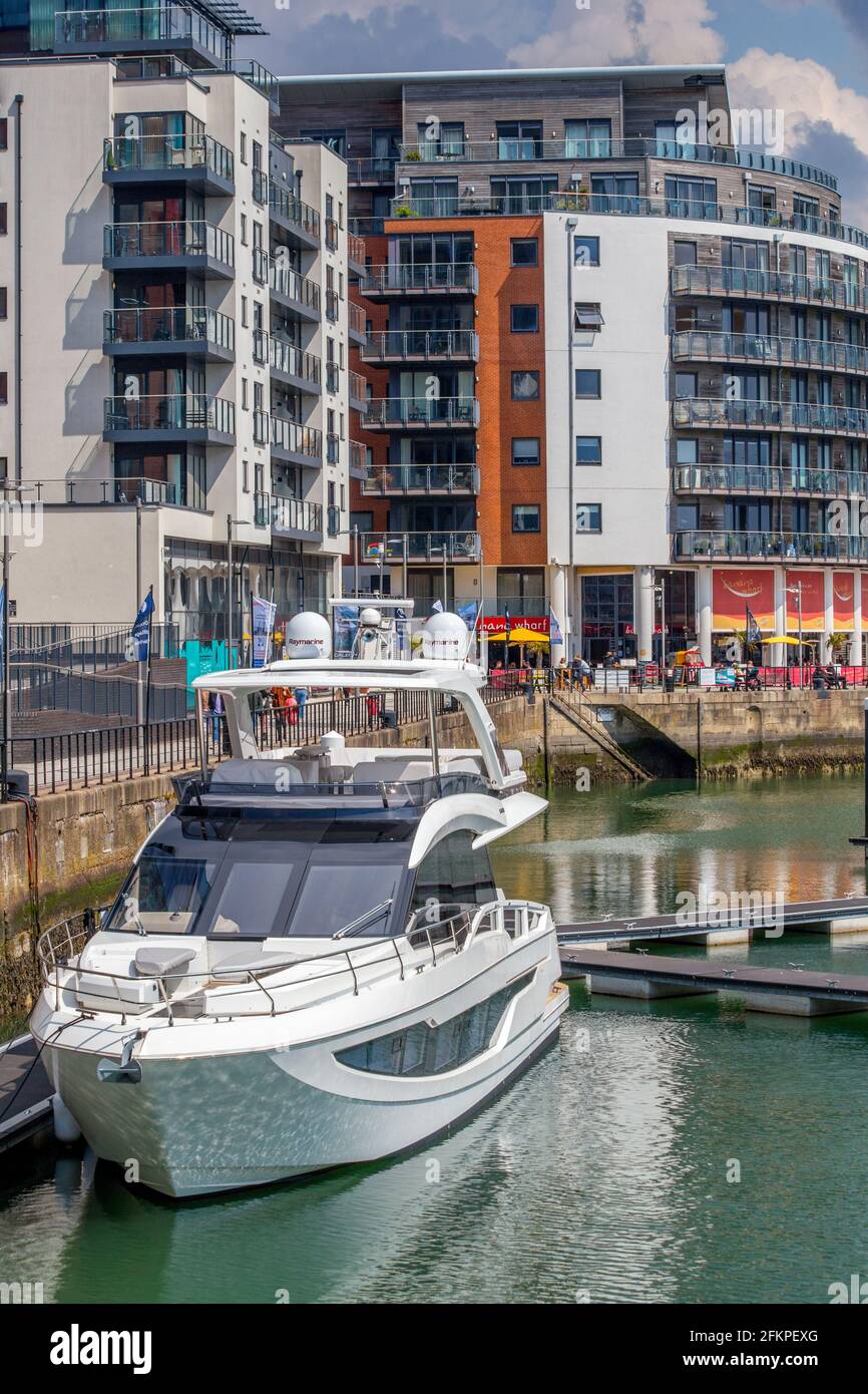 Ocean Village marina in Southampton, UK Stock Photo