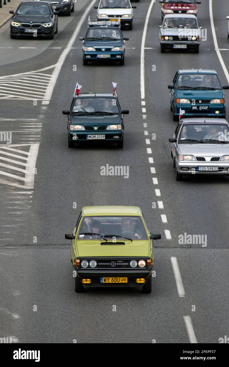 Polenz Car Dozens of Polonez vehicles passed through the streets of Warsaw on the ...