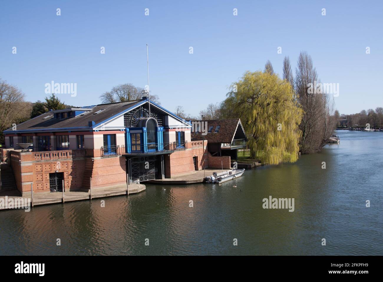 Views of The Thames River at Henley on Thames in Oxfordshire in the UK Stock Photo