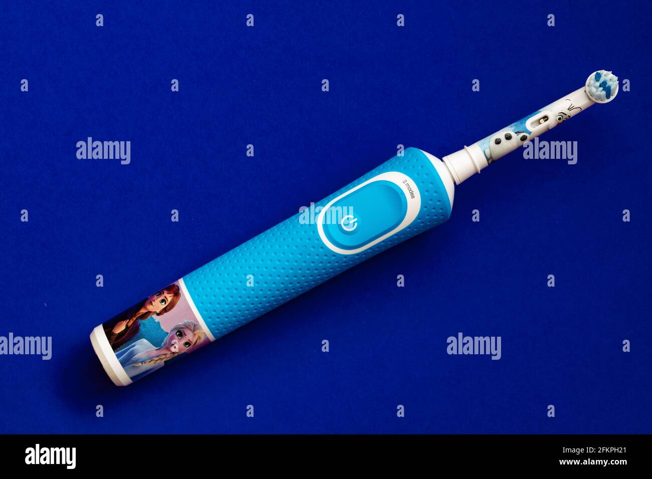 Frankfurt, Germany May 1, 2021 Braun OralB rechargeable toothbrush