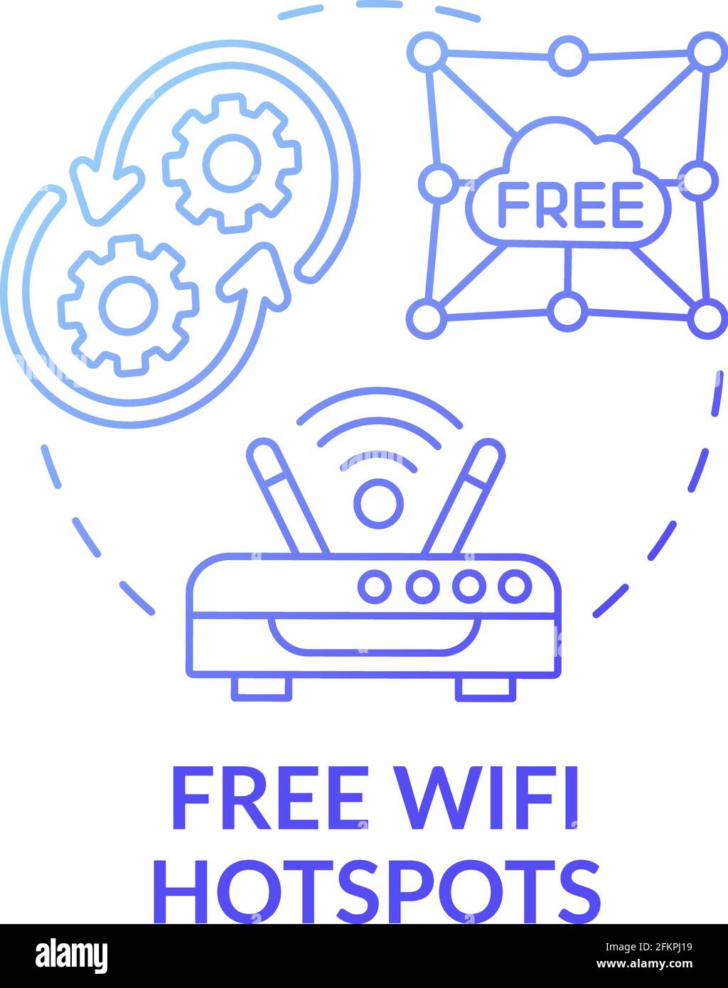 Free wifi hotspots dark blue concept icon Stock Vector Image & Art - Alamy