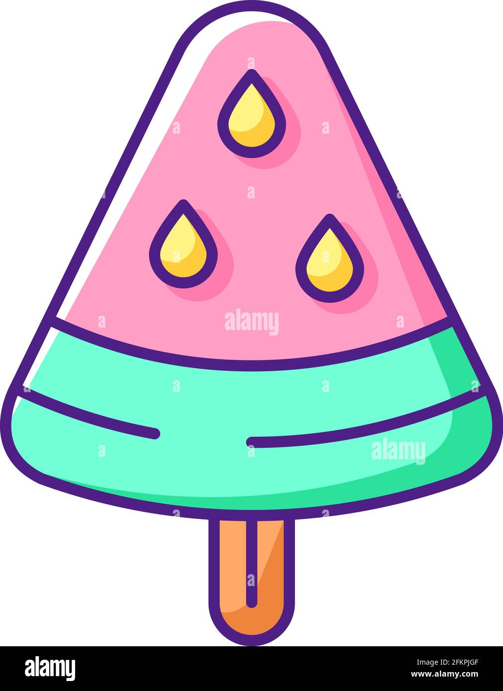 Vegan frozen treat RGB color icon Stock Vector Image & Art - Alamy