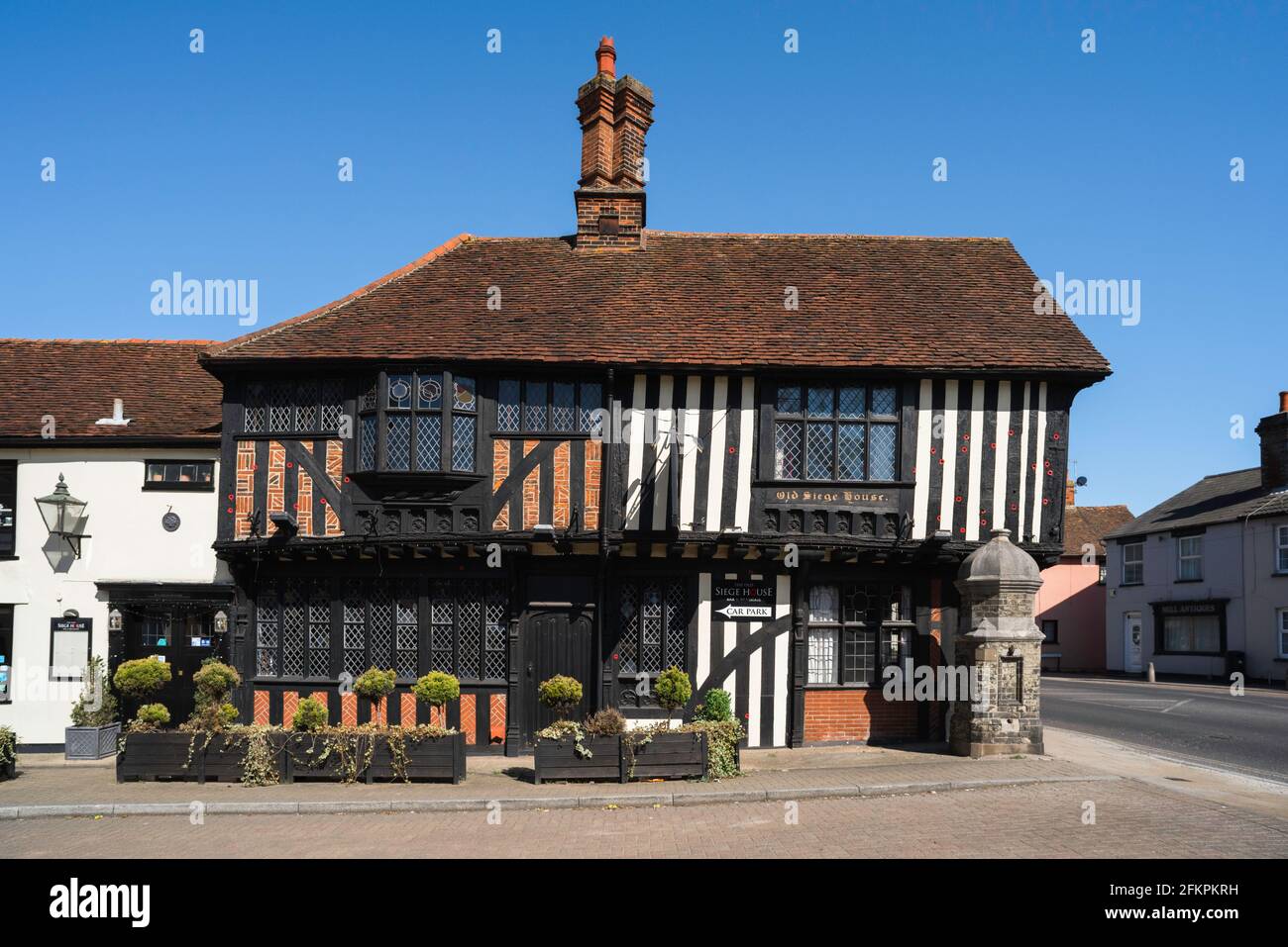 View of the Old Siege House in Colchester, a C16 building still showing ...