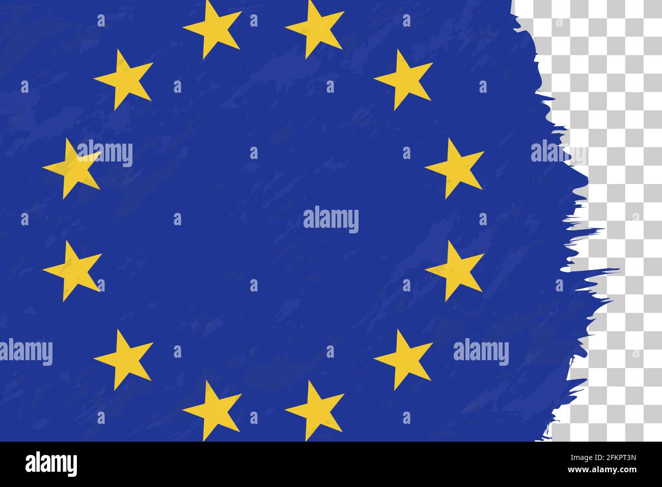 Horizontal Abstract Grunge Brushed Flag of European Union on ...