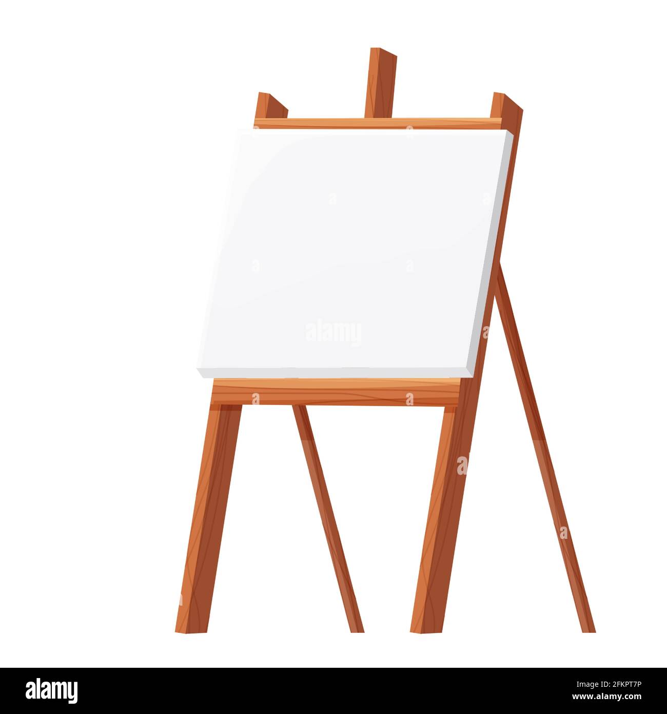 Hand drawn sketch of Paper board on wooden easel, Black and White