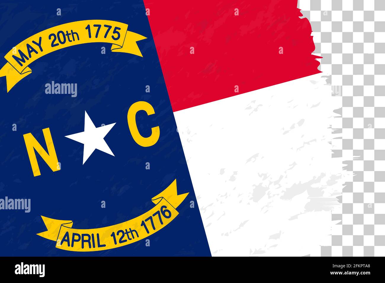Horizontal Abstract Grunge Brushed Flag of North Carolina on ...