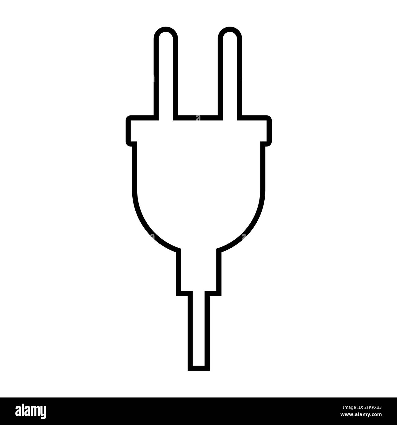 Electric plug vector icon isolated on white background. Energy adapter, web  symbol Stock Vector Image & Art - Alamy
