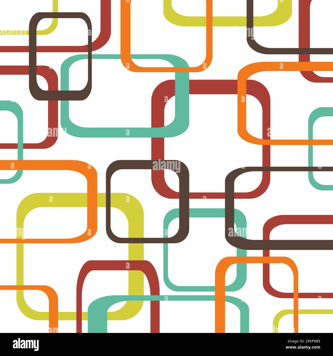 Retro pattern background with squares - rounded Stock Vector Image ...