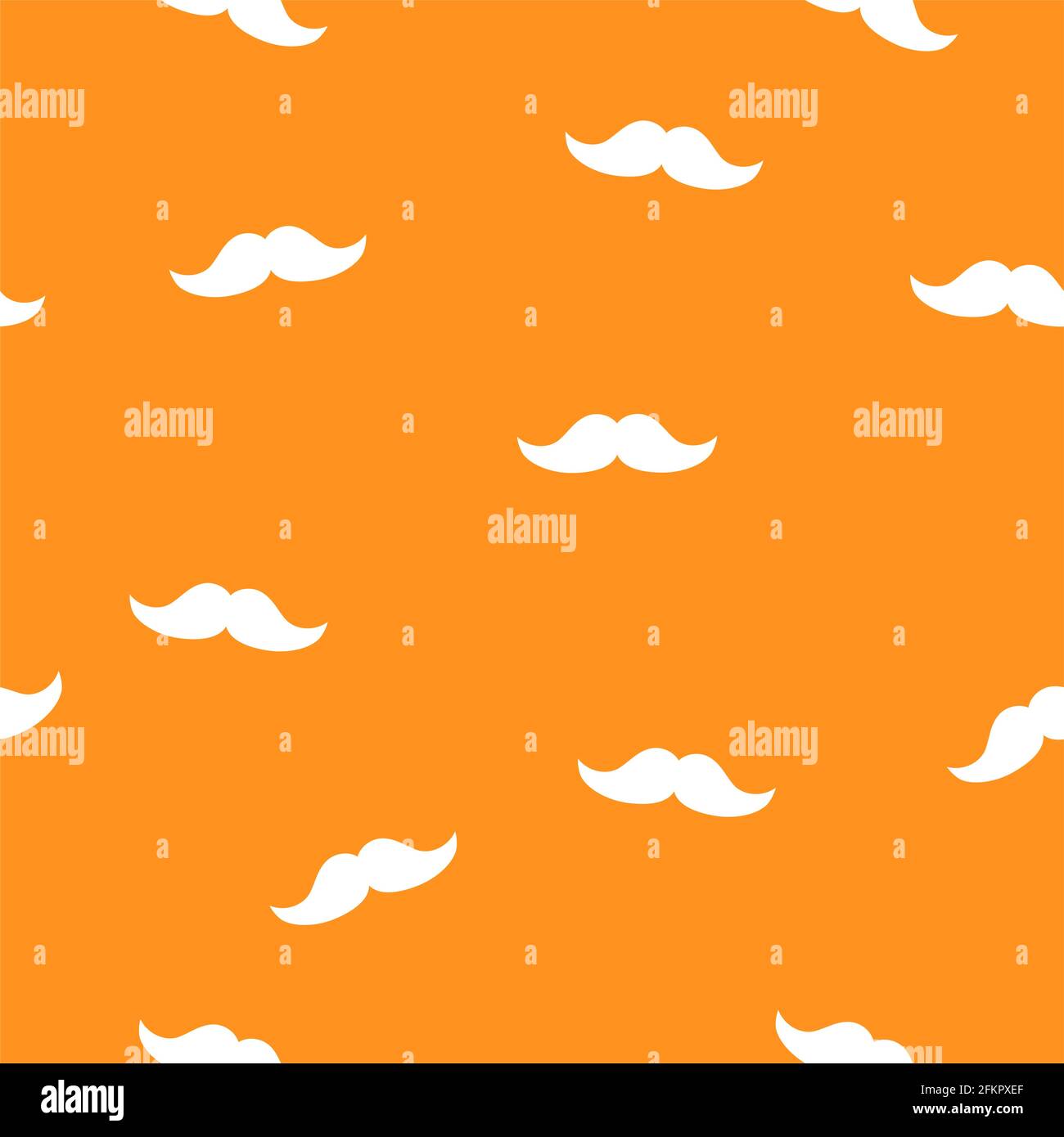 Moustache seamless pattern vector. Random icon isolated on white background . Stock Vector