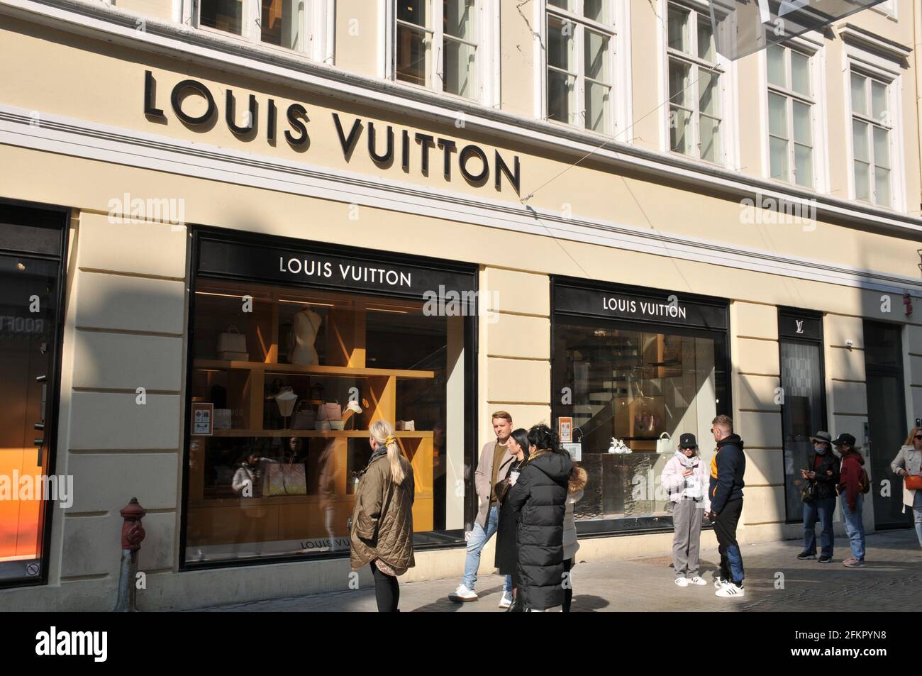 Copenhagen, Denmark. 01 May Louis Vuitton shopprs LouisVuitton shopping bags in anis . Photo..Francis Dean/Deanpictures Stock Photo - Alamy