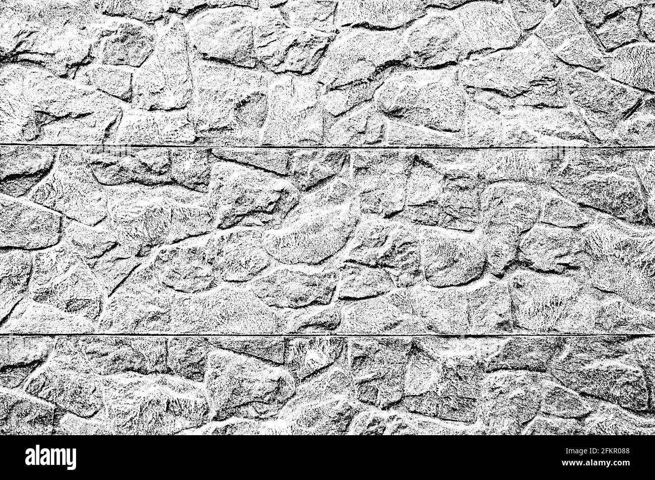 Distress natural stones, cobble, rock. cobblestones vector texture. EPS8 illustration. Black and white grunge background. Stock Vector