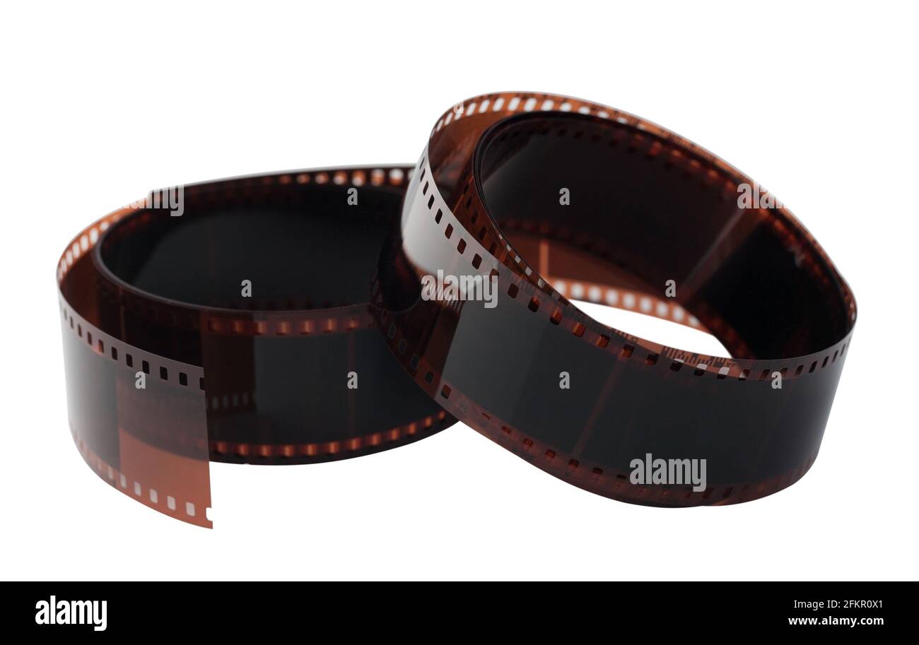 35mm Classic Negative Film Roll Isolated Stock Image - Image of