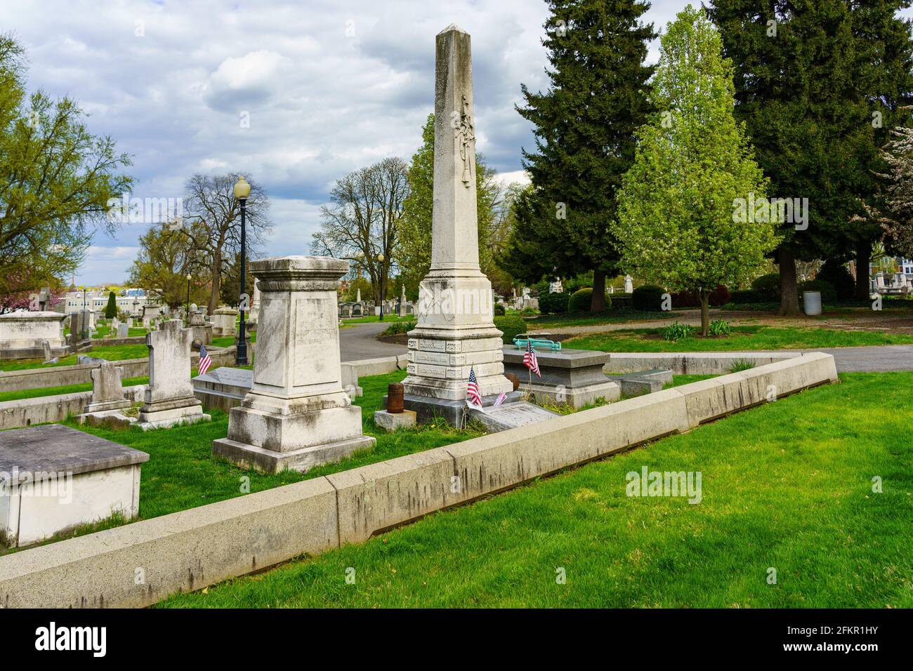 Lancaster, PA, USA April 20, 2021 The gravesite of Major General