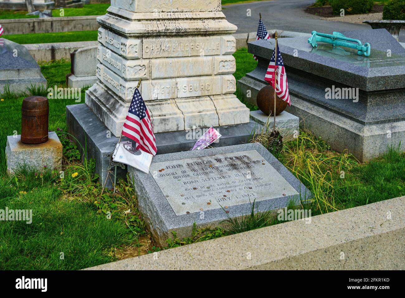 Lancaster, PA, USA April 20, 2021 The gravesite of Major General