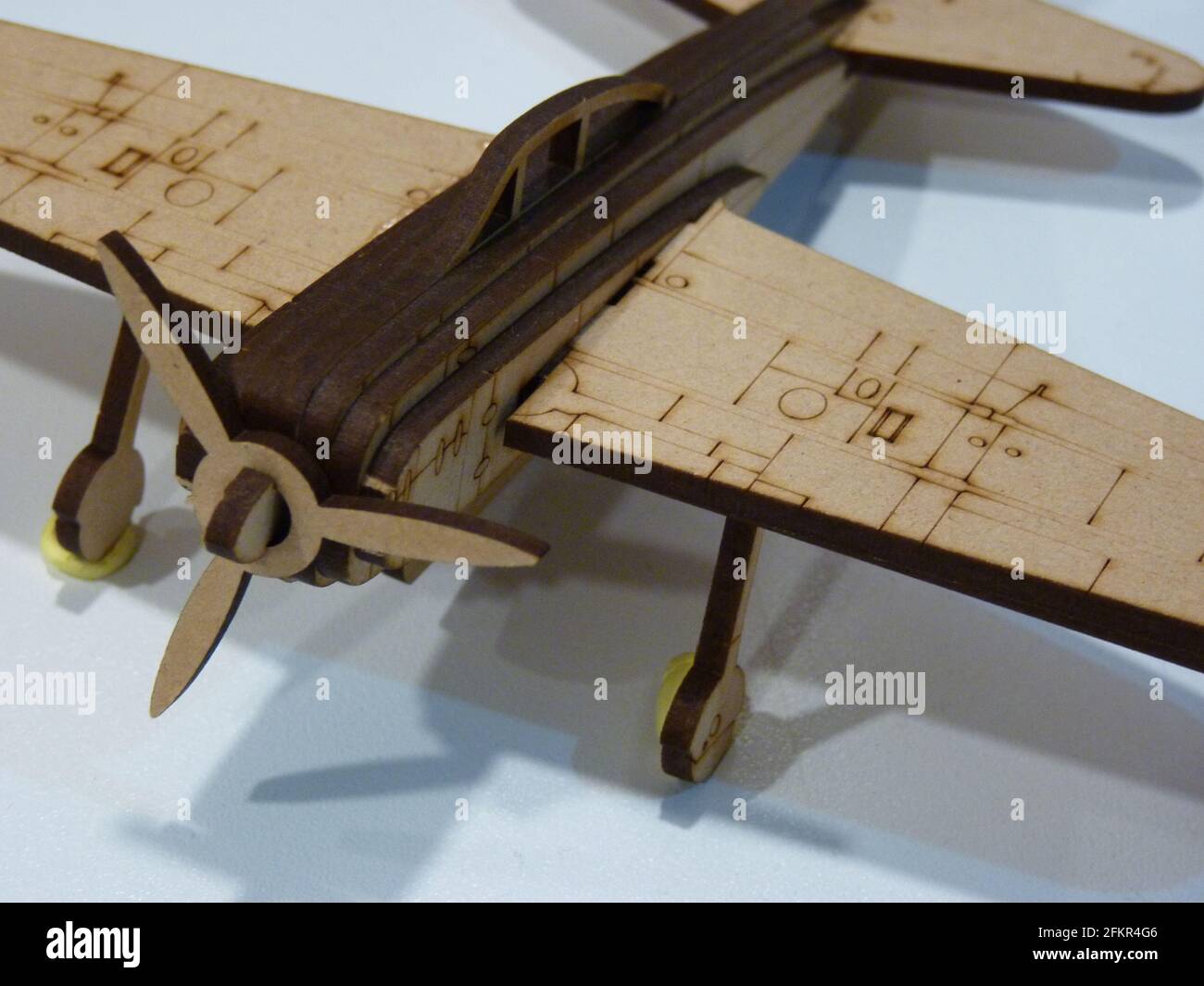 Wooden model of a constructor fighter aircraft Stock Photo Alamy