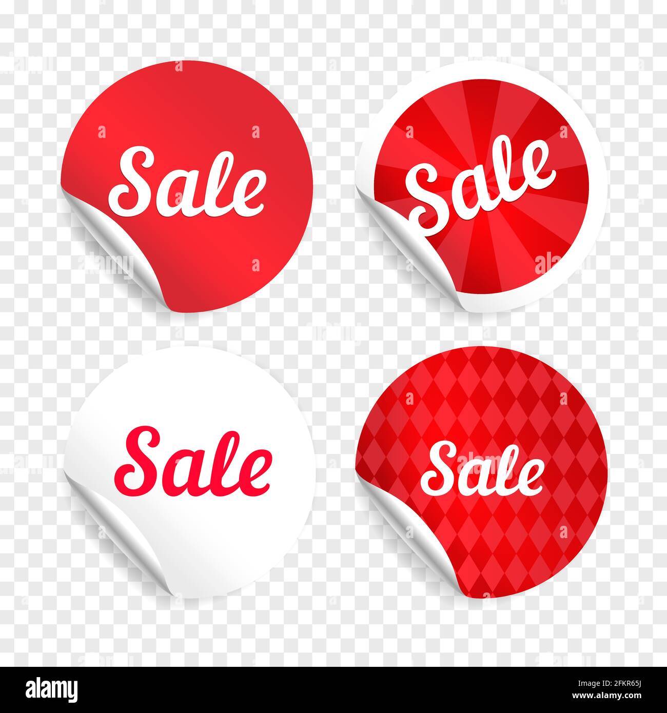 Red sale stickers or promo badges. Circle last super sales sticker