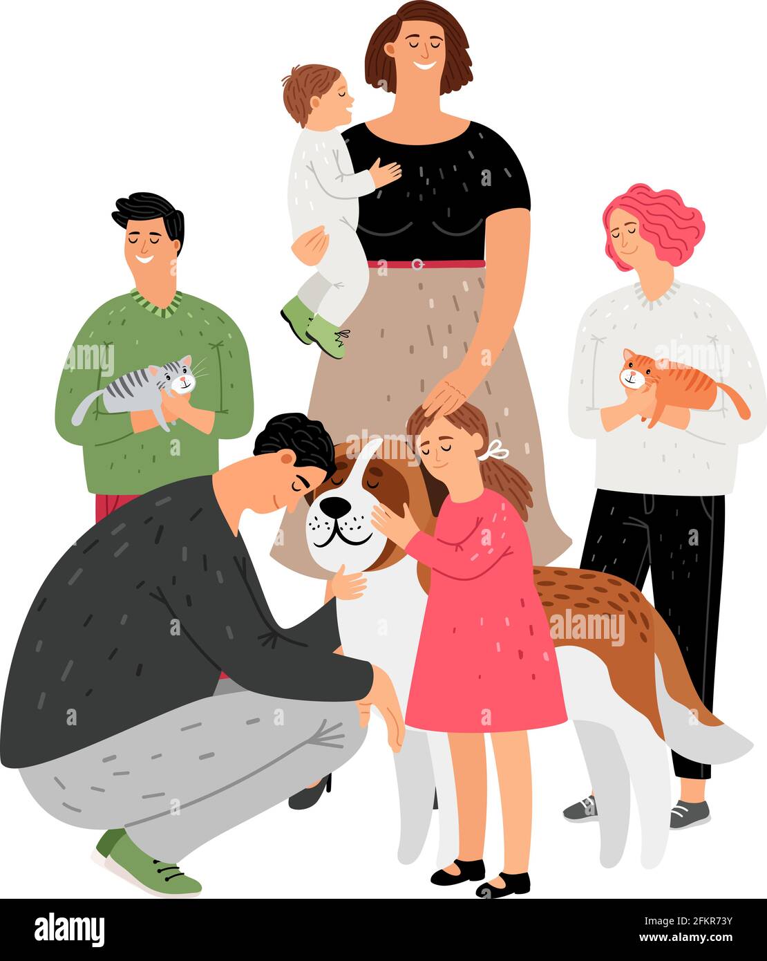 Brother and sister cats Stock Vector Images - Alamy