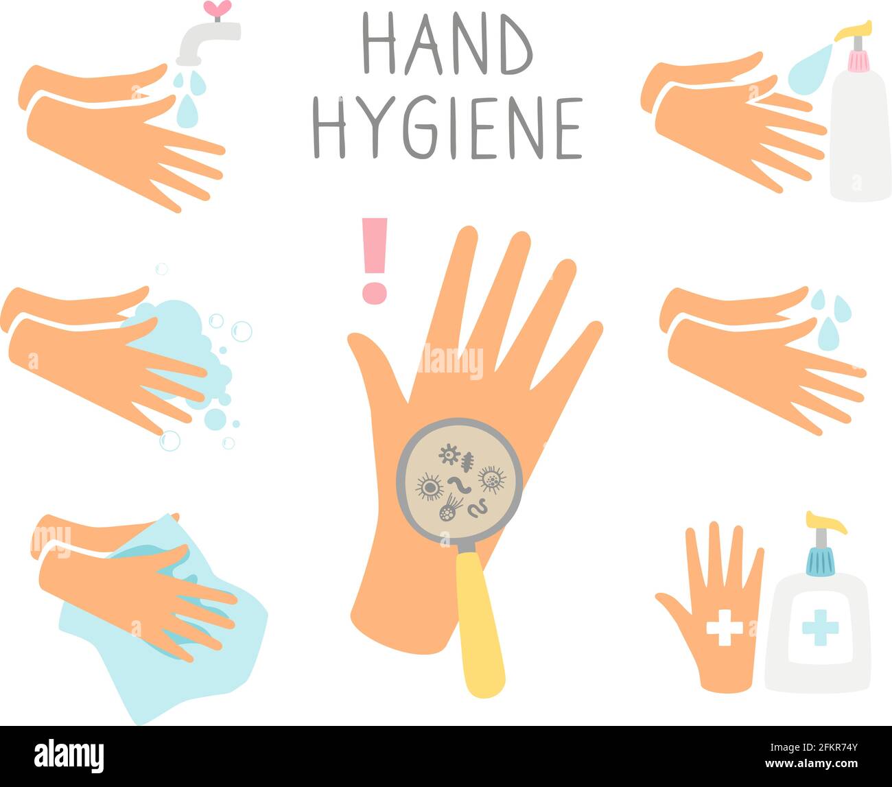Personal daily hygiene. Wash hands, using sanitizer. Kill virus