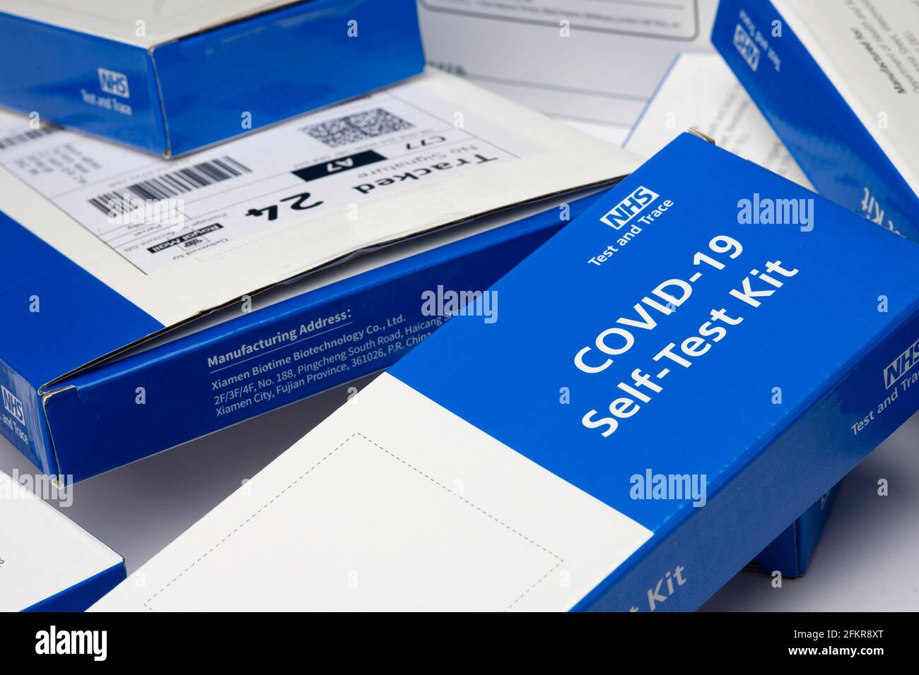 UK NHS Lateral flow test kits Stock Photo Alamy