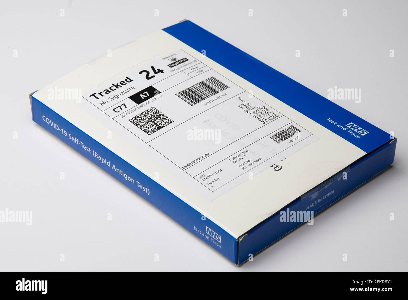UK NHS Lateral flow test kits Stock Photo Alamy