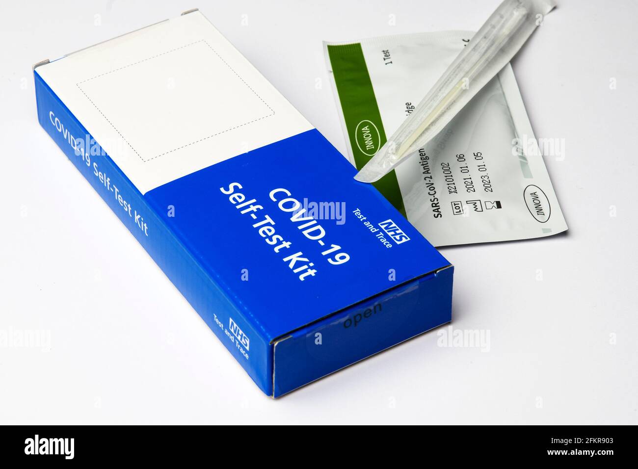 UK NHS Lateral flow test kits Stock Photo Alamy