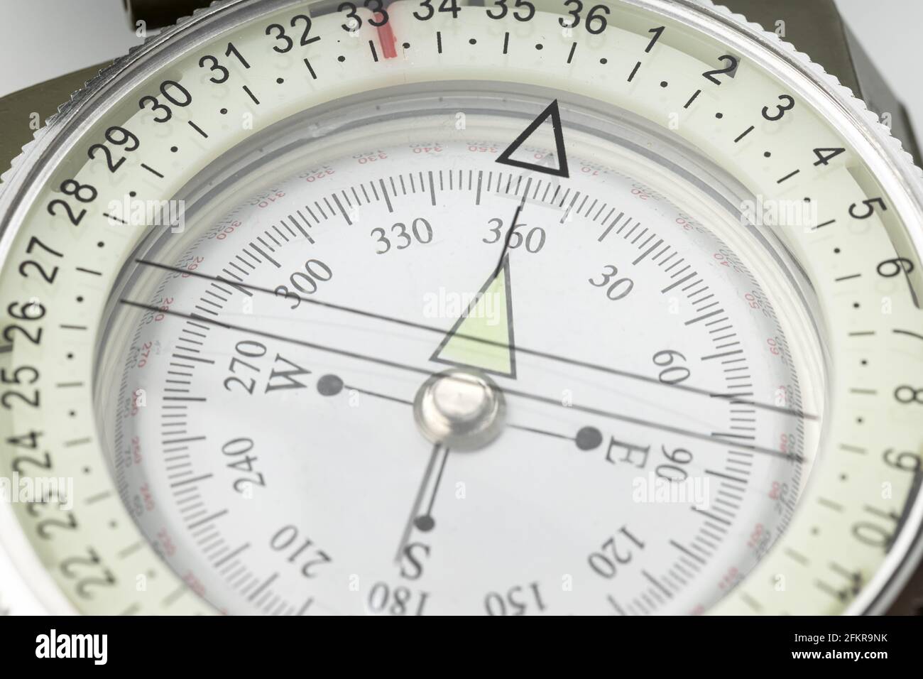 Close up of a compass. Guidance concept Stock Photo