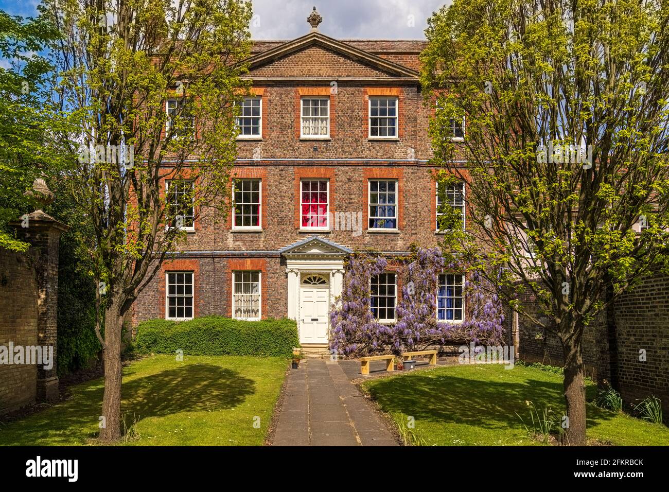 Little Trinity House Cambridge - dating from 1725, Grade I listed C18th domestic house, now used as student accommodation. Stock Photo