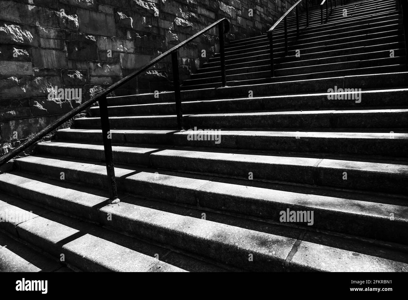 A Staircase in black and white Stock Photo - Alamy