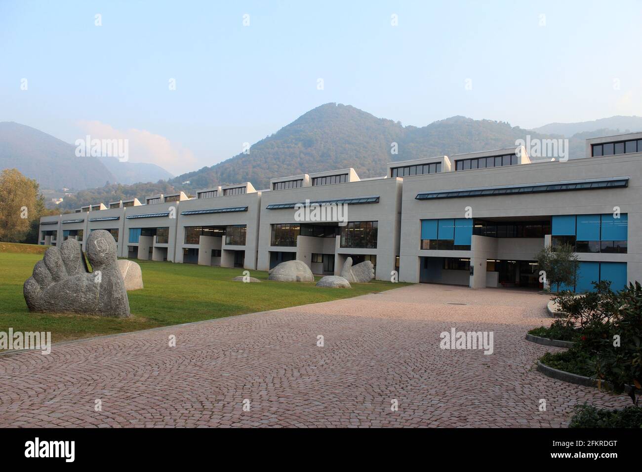 Scuola Media, middle school in Morbio Inferiore, Switzerland. Modern