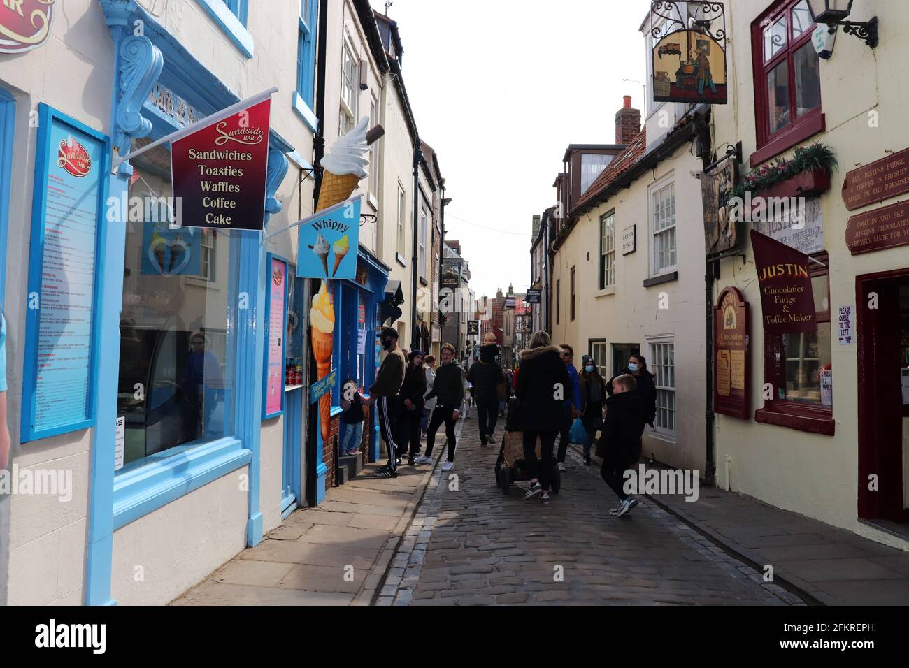 Whitby Town Centre Stock Photo