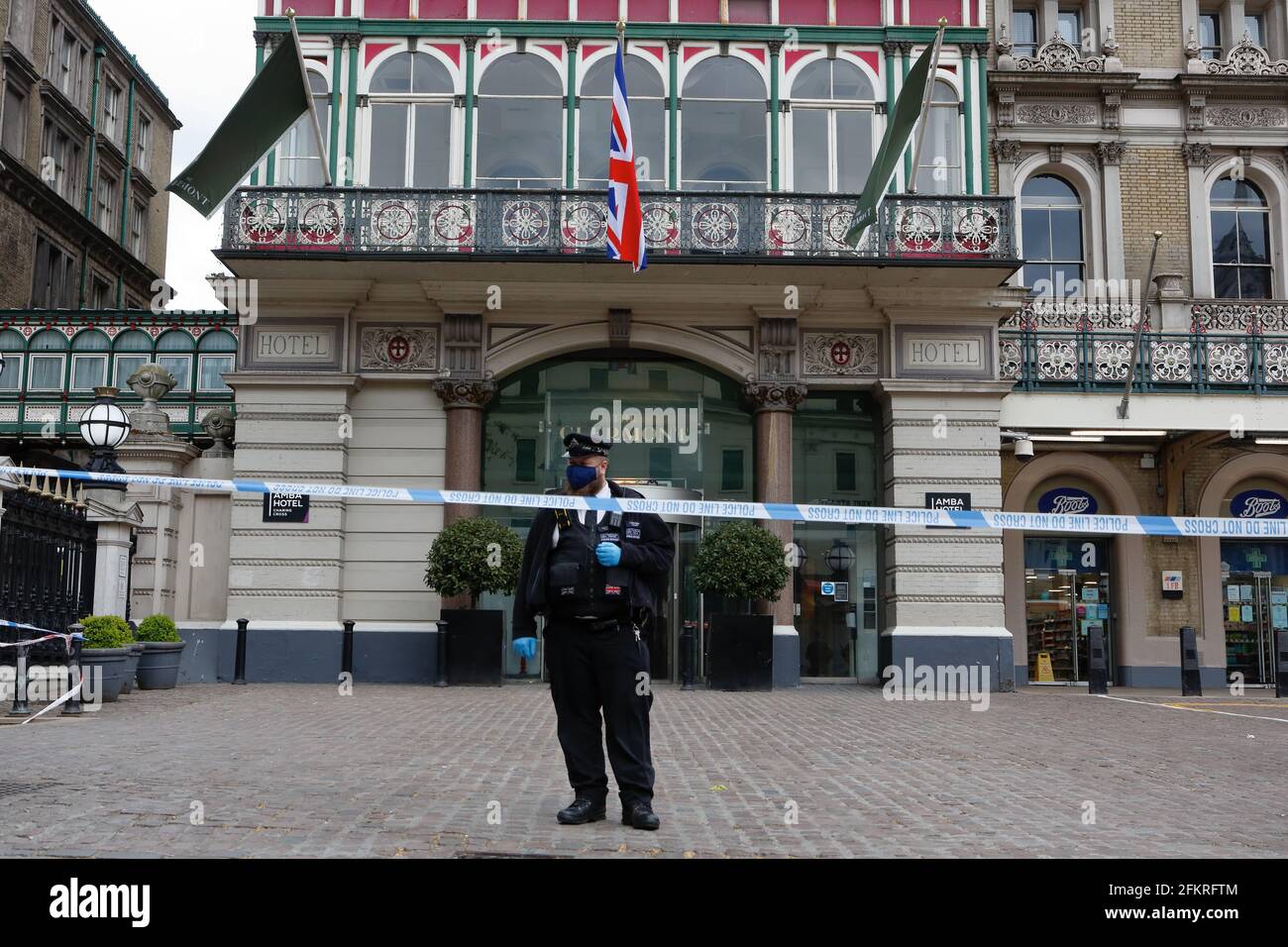 London (UK), 03 May 2021Charing Cross Station is evacuated and closed