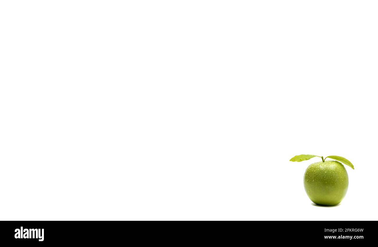 green apple wallpaper with white background Stock Photo - Alamy